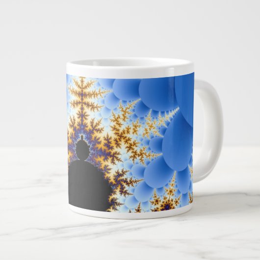 Großartiges Mandelbrot-Fraktal Jumbo-Tasse (Vorderseite Rechts)