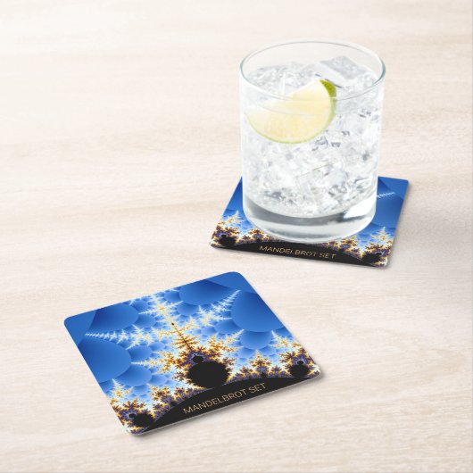 Großartiges Mandelbrot-Fraktal Rechteckiger Pappuntersetzer (Vor Ort)