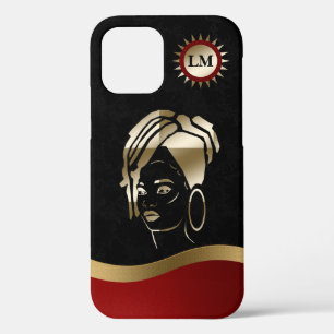 Großartiges Mit Monogramm afrikanisches Königin iP Case-Mate iPhone Hülle