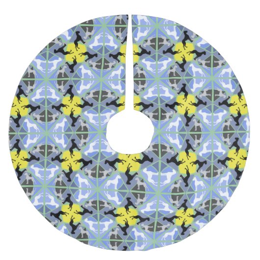 großartiges Muster Polyester Weihnachtsbaumdecke (Vorderseite)