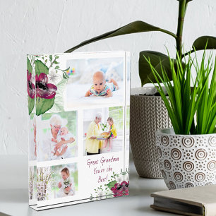 Großartiges Oma Du bist die beste Magenta Anemone Fotoblock