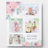 Großartiges Oma Sie sind die beste 4 Foto Rosa Blu Fotoplatte (Vorderseite)