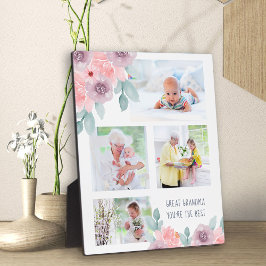 Großartiges Oma Sie sind die beste 4 Foto Rosa Blu Fotoplatte