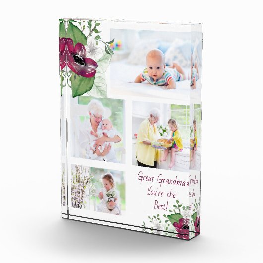 Großartiges Oma Sie sind die beste Magenta Anemone Fotoblock (Rechts)