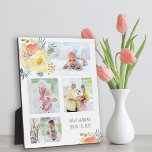 Großartiges Oma Sie sind die besten 4-Foto-Blumenb Fotoplatte<br><div class="desc">Erstellen Sie Ihre eigene Foto-Plakette mit vier Ihrer Lieblingsfotos für Ihre Urgroßmutter. Die Fotovorlage ist für Sie Set, um Ihre Fotos hinzuzufügen, die im Format Landschaft und Quadrat angezeigt werden. Die Einrichtung besteht aus einem femininen Aquarellbouquet mit Blume und Blattwerk in Pfirsichtönen, Gelb, Grau und Gold. Die Formulierung ist in...</div>