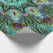 Großartiges Pfau-Feder-Kaleidoskop-Party Geschenkpapier (Ecke)