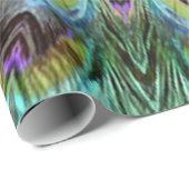 Großartiges Pfau-Feder-Kaleidoskop-Party Geschenkpapier (Rolleneckpunkt)