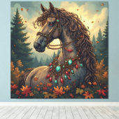 Großartiges Pferd Leinwanddruck (Insitu (Holzboden))