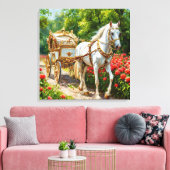 Großartiges Pferd und Beförderung Leinwanddruck (Insitu (Wohnzimmer))