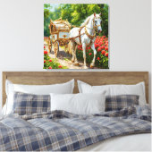 Großartiges Pferd und Beförderung Leinwanddruck (Insitu (Schlafzimmer))
