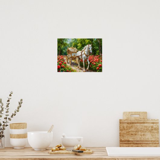 Großartiges Pferd und Beförderung Poster (Küche)