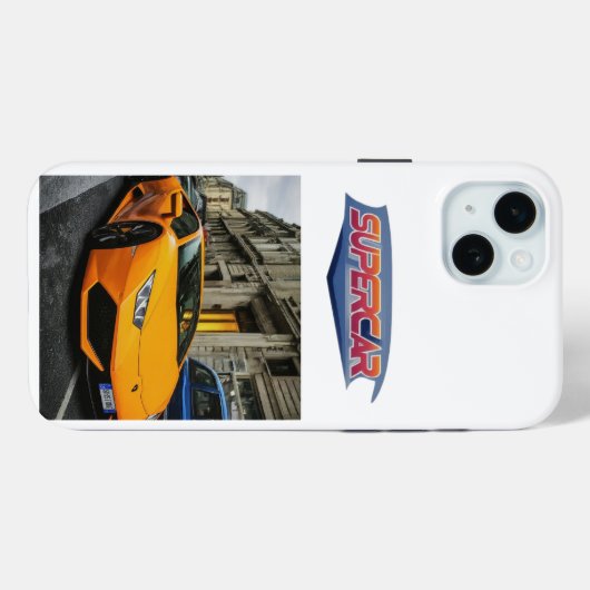Großartiges Supercar iPhone 15 Plus Case Design. (Rückseite (Horizontal))