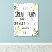 Großartiges Team Dankeschön Phantastisches Teamang Leinwanddruck (Insitu (Holzboden))