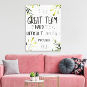 Großartiges Team Dankeschön Phantastisches Teamang Leinwanddruck (Insitu (Wohnzimmer))