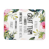 Großartiges Team Dankeschön Phantastisches Teamang Magnet (Horizontal)