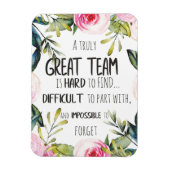Großartiges Team Dankeschön Phantastisches Teamang Magnet (Vertikal)