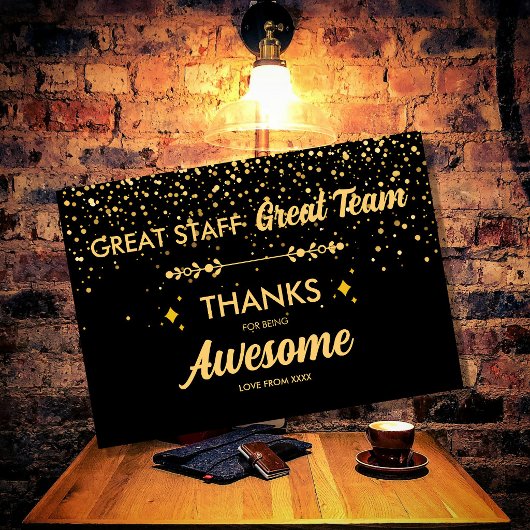 Großartiges Team Großartiges Personal Danke Schild