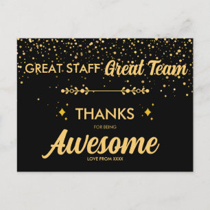 Großartiges Team Großartiges Personal Dankeschön P Postkarte