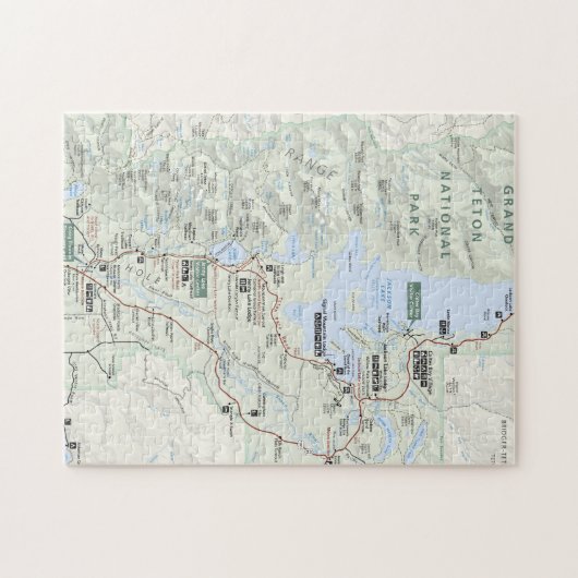 Großartiges Teton Kartenpuzzlespiel Puzzle (Horizontal)