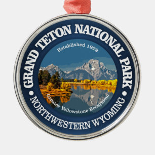 Großartiges Teton NP Silbernes Ornament