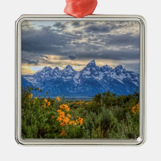 Großartiges Tetons Ornament Aus Metall (Vorne)