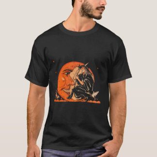 Großartiges Vintages Hexen- und MondHalloween-Desi T-Shirt