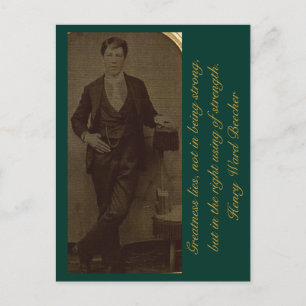 Großartigkeit liegt nicht darin, stark zu sein... postkarte