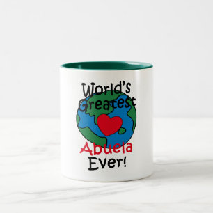 Großartigster Abuela-Herz Zweifarbige Tasse