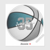 Großauftrag oder Single aquamarin-Grauteballkorb Aufkleber (Blatt)