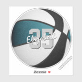 Großauftrag oder Single aquamariner Basketball Aufkleber (Blatt)