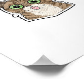 Großäugiges Kätzchen Poster (Ecke)