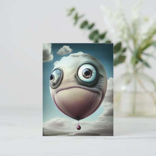 Großballon sieht dir Poster zu Postkarte (Stehend Vorderseite)