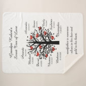 Großbaum (Herz) Schwarz/Weiß 10 Namen & Daten Sherpadecke (Vorderseite (Horizontal))