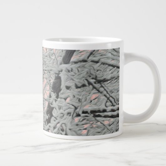 Großbaum im Schnee Jumbo-Tasse (Rechts)
