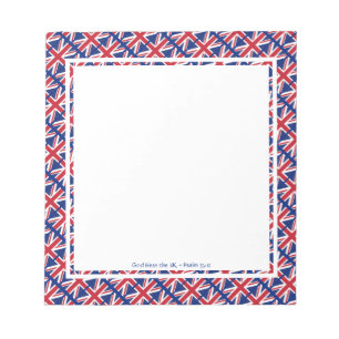 GROSSBRITAIN VK Patriotic Personalisiert BRITISH Notizblock
