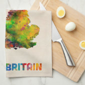Großbritannien-Aquarell-Karte Handtuch (Viertel Falte)
