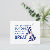 GROSSBRITANNIEN BREXIT EUROPA FEIERTAGSPOSTKARTE (Stehend Vorderseite)