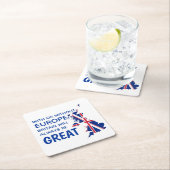 GROSSBRITANNIEN BREXIT EUROPA RECHTECKIGER PAPPUNTERSETZER (Vor Ort)