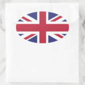 Großbritannien Britische Flagge Brexit ovale x20-A Ovaler Aufkleber (Tasche)