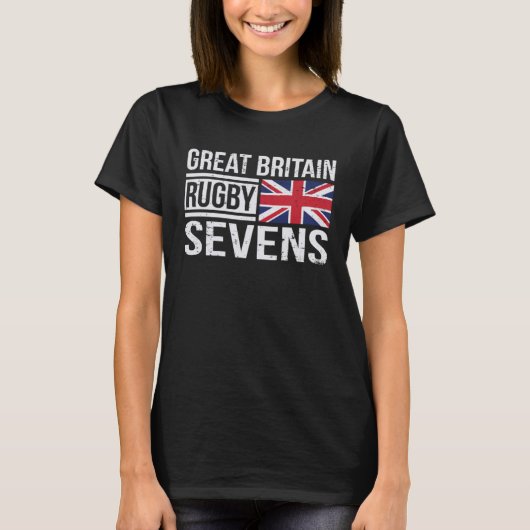 Großbritannien England Rugby Sevens 7s Proud Fans T-Shirt (Vorderseite)