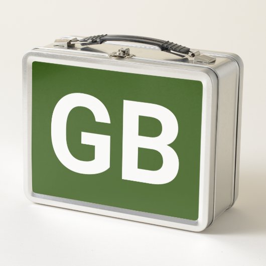 Großbritannien Euro/Grün Metall Brotdose (Vorderseite)