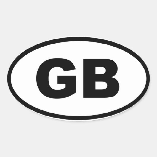 Großbritannien - Europa Ovaler Aufkleber (Vorderseite)
