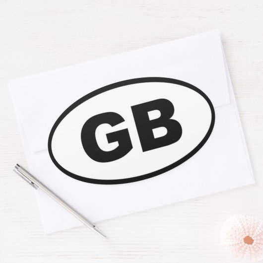 Großbritannien - Europa Ovaler Aufkleber (Umschlag)