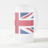 Großbritannien-Flagge Mattglas Bierglas (VorderseiteRechts)