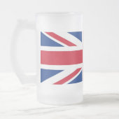 Großbritannien-Flagge Mattglas Bierglas (Links)
