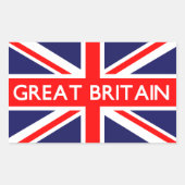 Großbritannien-Flagge Rechteckiger Aufkleber (Vorderseite)