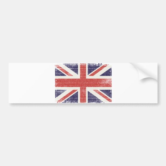 Großbritannien-Flagge Vintag Autoaufkleber (Vorne)