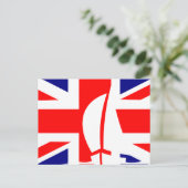 Großbritannien Flaggen-Segelboot Großbritannien na Postkarte (Stehend Vorderseite)