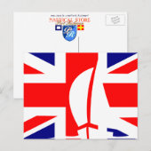 Großbritannien Flaggen-Segelboot Großbritannien na Postkarte (Vorne/Hinten)
