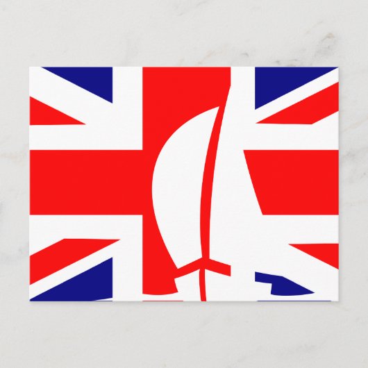 Großbritannien Flaggen-Segelboot Großbritannien na Postkarte (Vorderseite)